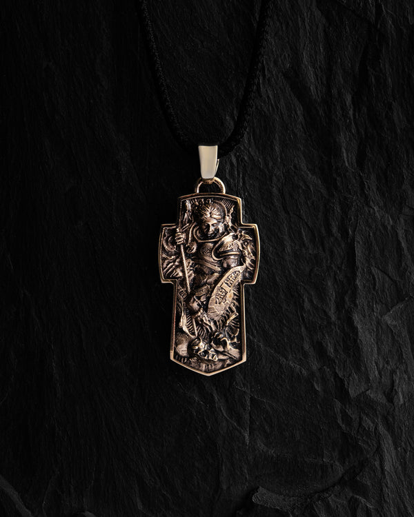 Cross ARCHANGEL MICHAEL (14k yellow gold)