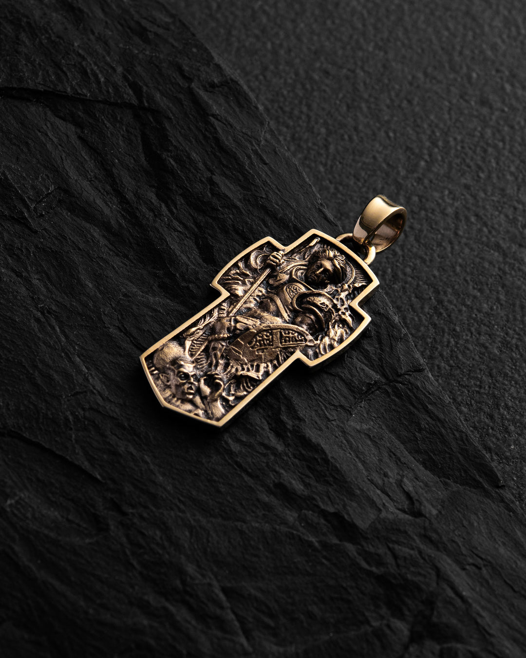 Cross ARCHANGEL MICHAEL (14k yellow gold)