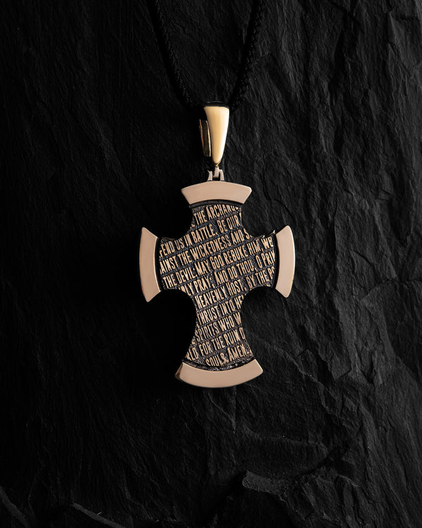 Cross ST. ARCHANGEL MICHAEL (14k yellow gold)