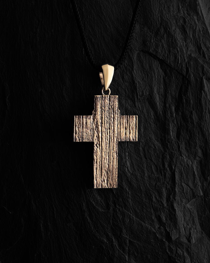 Cross REDEMPTION. JESUS CHRIST (14k yellow gold)