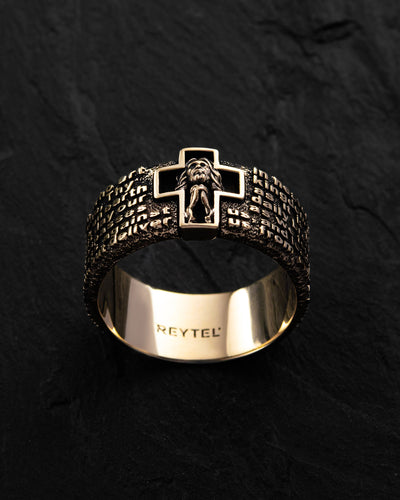 Ring PRAYER OUR FATHER (14k yellow gold)