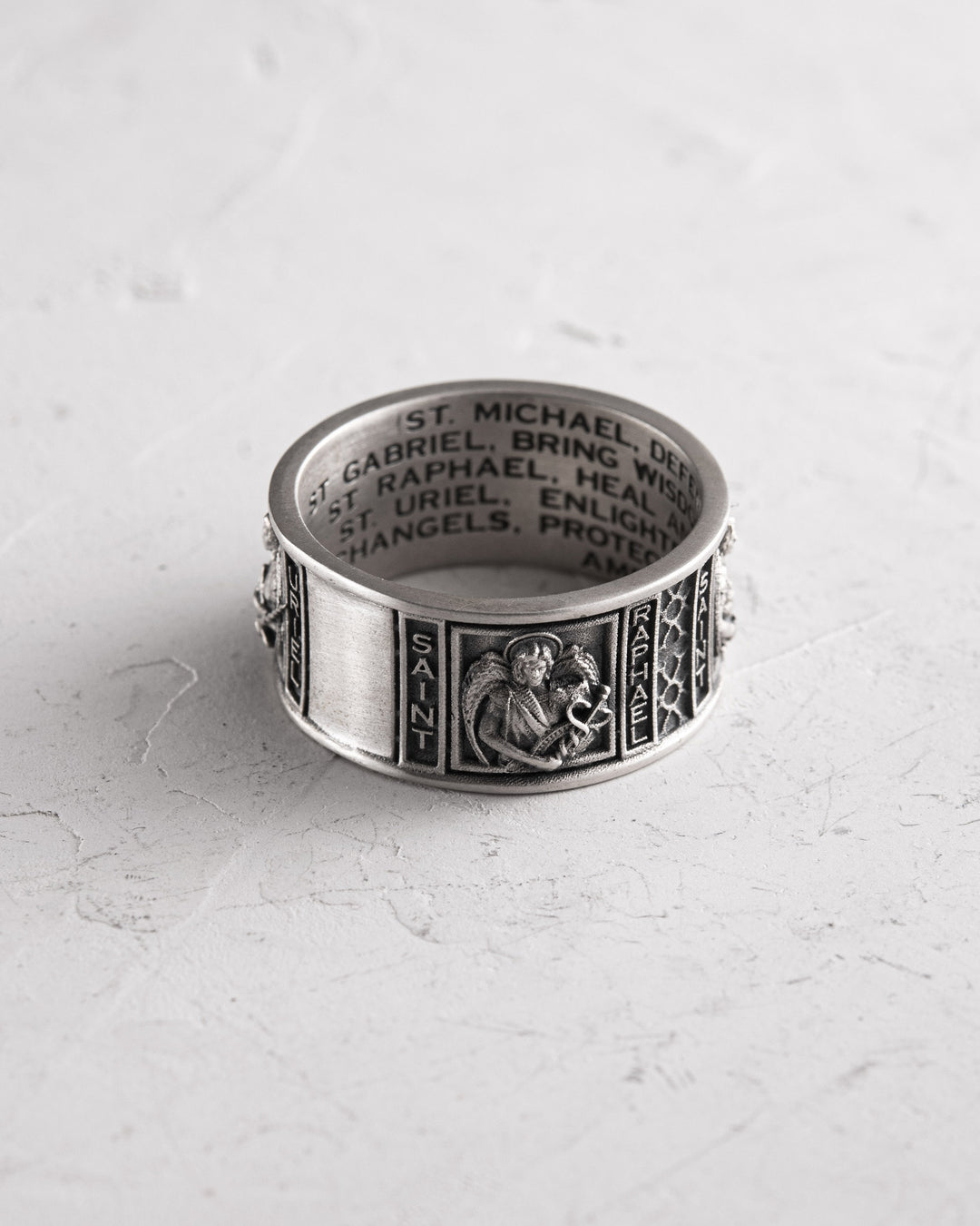 Silver ring ARCHANGELS PROTECTION