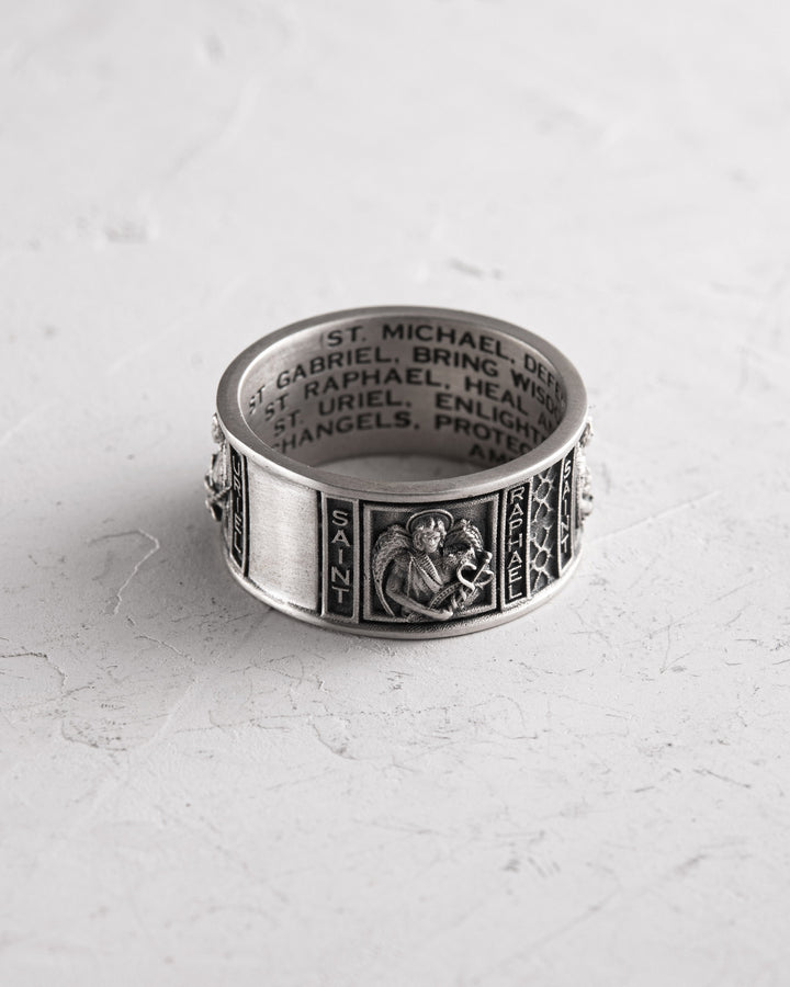 Silver ring ARCHANGELS PROTECTION