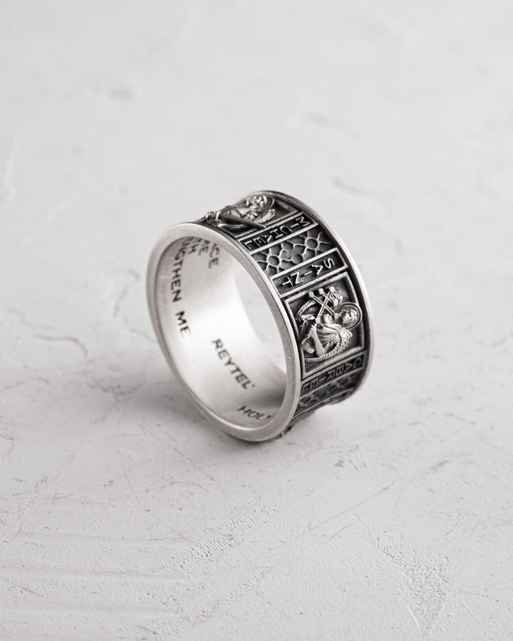 Silver ring ARCHANGELS PROTECTION