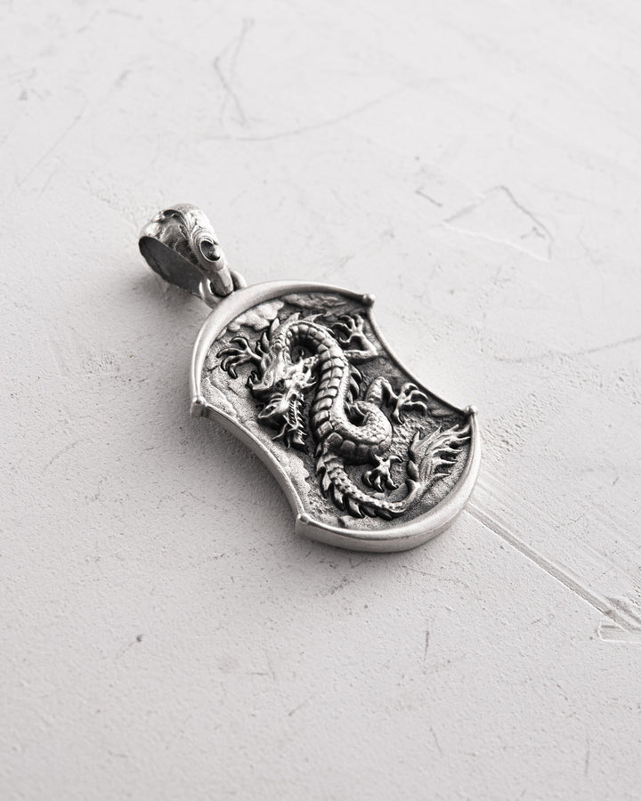 Silver pendant DRAGON