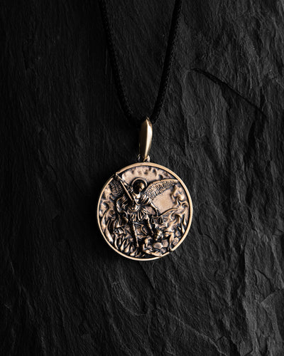 Pendant ST. MICHAEL (14k yellow gold)