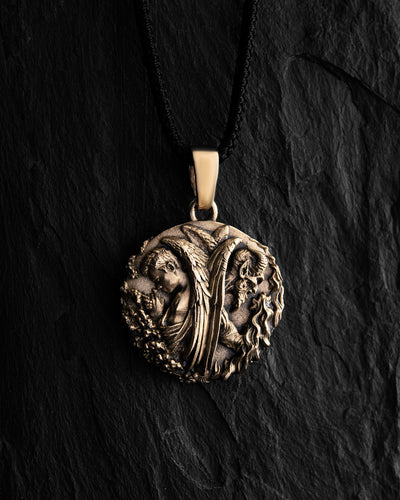 Pendant ANGEL AND DEMON (14k yellow gold)