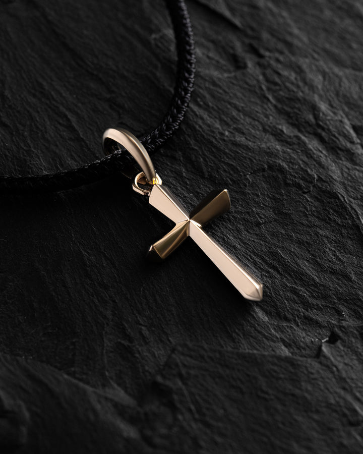 Cross GLAUBE (14k yellow gold)