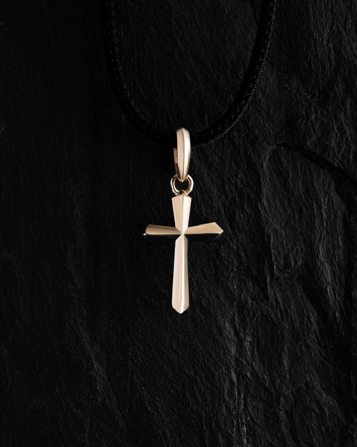 Cross GLAUBE (14k yellow gold)