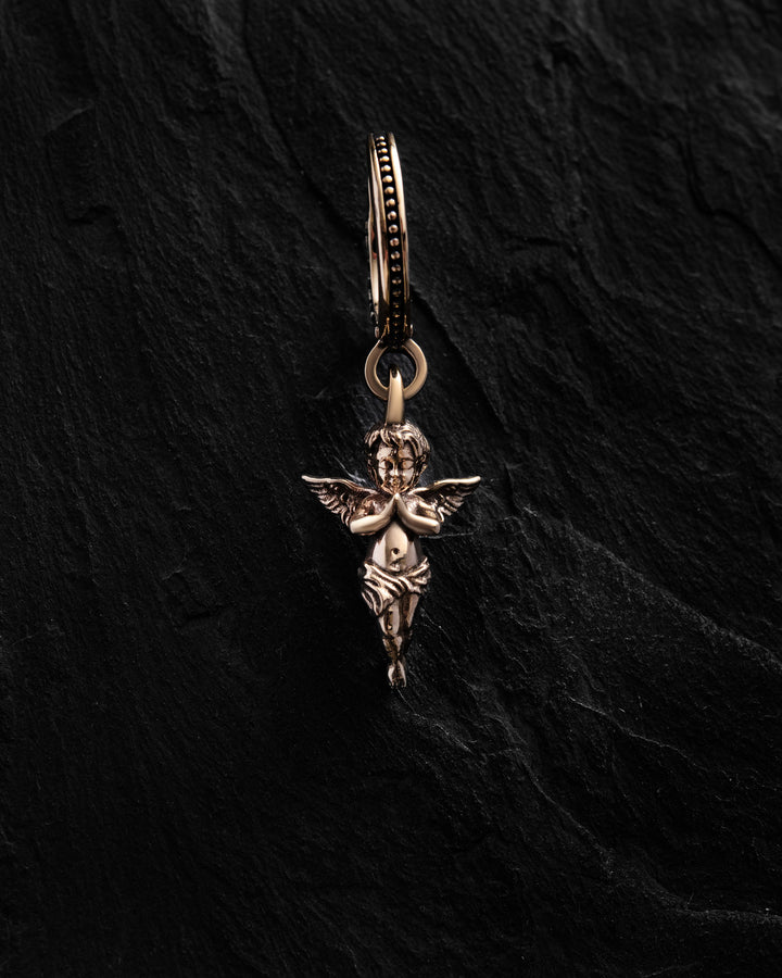Single earring ANGEL OF LIGHT (14k yellow gold)