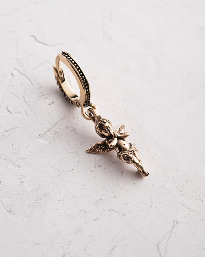 Single earring ANGEL OF LIGHT (14k yellow gold)
