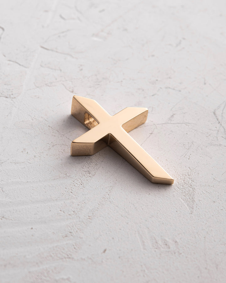 Cross EX FIDEI (14k yellow gold)