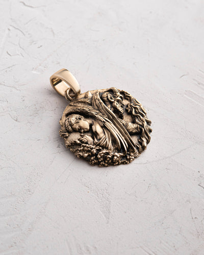 Pendant ANGEL AND DEMON (14k yellow gold)