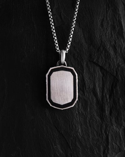 Silver pendant RUNE TALISMAN – TIWAZ with ebony