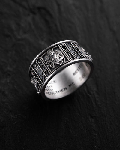 Silver ring ARCHANGELS PROTECTION