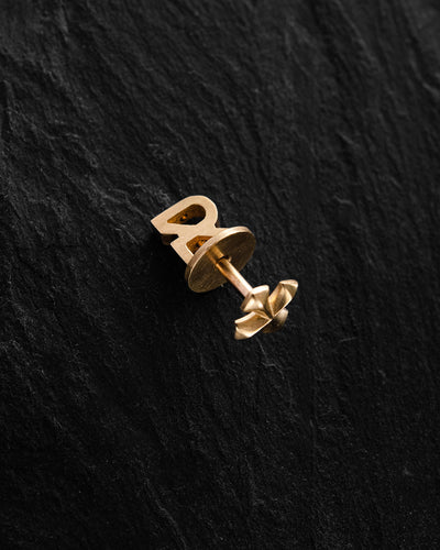 Mono earring CROSS PATTÉE (14k yellow gold)