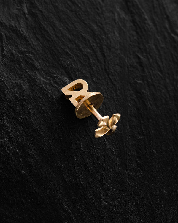 Mono earring CROSS PATTÉE (14k yellow gold)