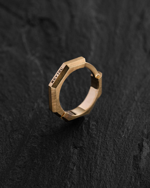 Earring - ring BRUTAL (14k yellow gold)
