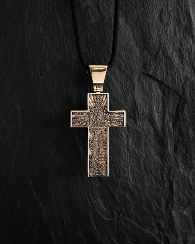Cross ASCENSION OF JESUS CHRIST (14k yellow gold)
