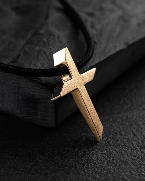Cross EX FIDEI (14k yellow gold)