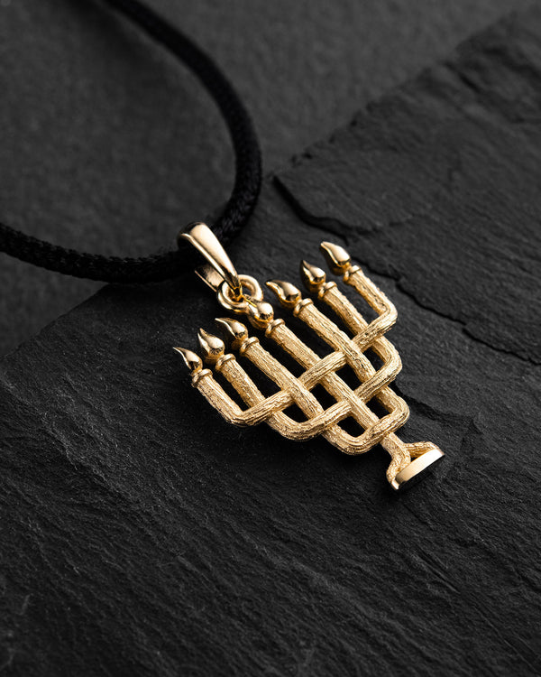 Pendant MENORAH (14k yellow gold)