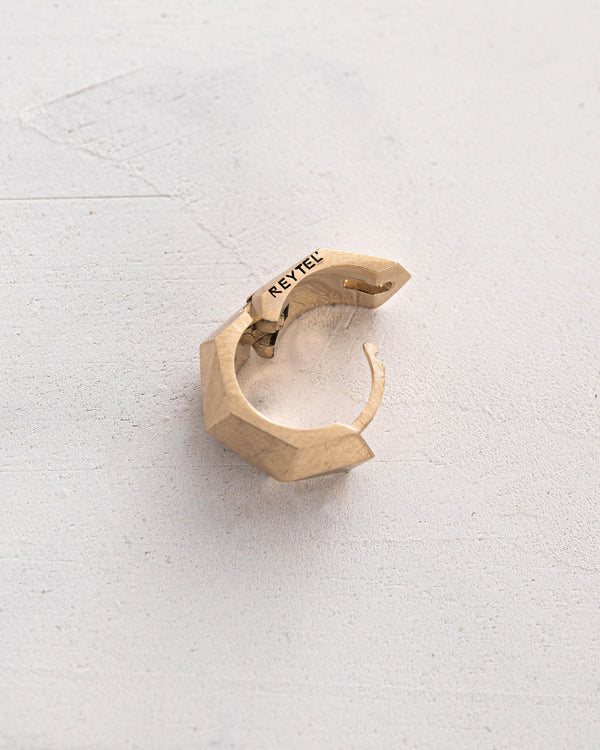 Earring - ring FACETS (14k yellow gold)