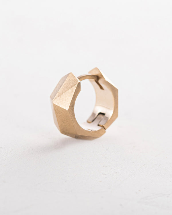 Earring - ring FACETS (14k yellow gold)