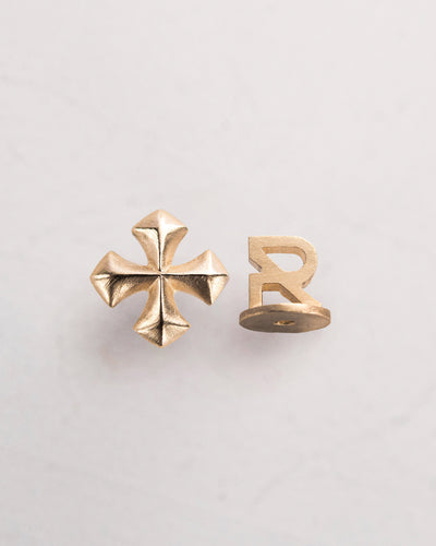 Mono earring CROSS PATTÉE (14k yellow gold)