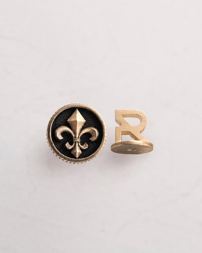 Mono earring FLEUR DE LIS (14k yellow gold)