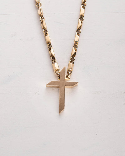 Cross EX FIDEI (14k yellow gold)