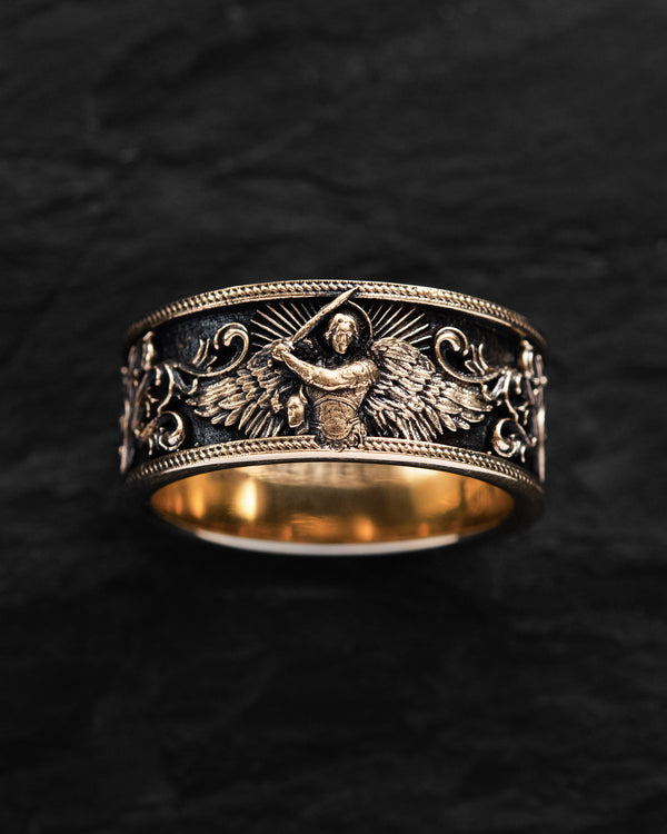 Ring ARCHANGEL MICHAEL (14k yellow gold)