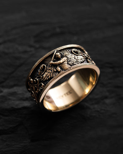 Ring ARCHANGEL MICHAEL (14k yellow gold)