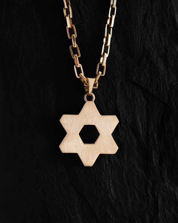 Pendant STAR OF DAVID (14k yellow gold)