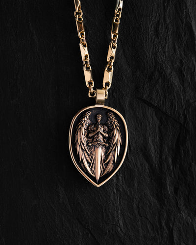Pendant ARCHANGEL MICHAEL (14k yellow gold)