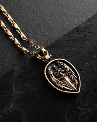 Pendant ARCHANGEL MICHAEL (14k yellow gold)