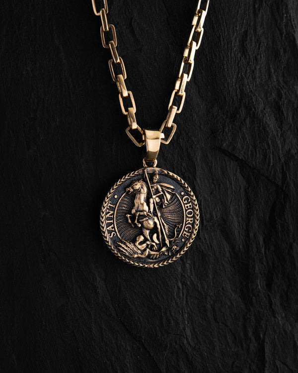 Pendant SAINT GEORGE (14k yellow gold)