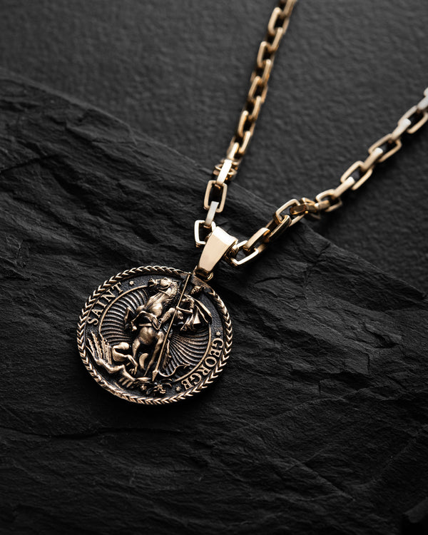 Pendant SAINT GEORGE (14k yellow gold)