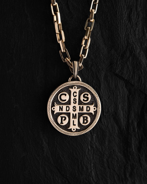 Pendant SANCTUS BENEDICTUS (14k yellow gold)