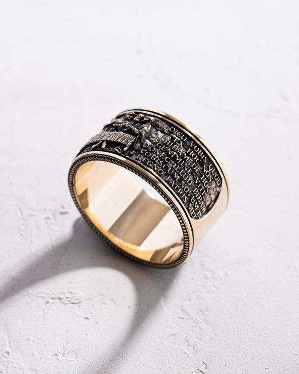 Ring THE LAST SUPPER (Leonardo) 14k yellow gold