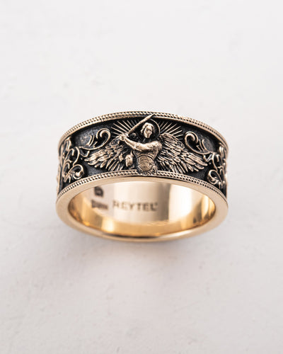 Ring ARCHANGEL MICHAEL (14k yellow gold)