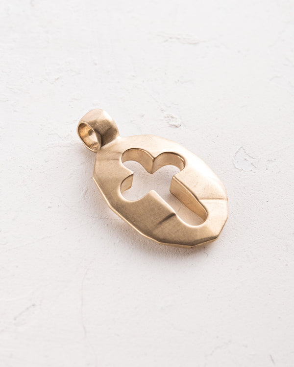 Pendant – cross SHIELD of FAITH (14k yellow gold)