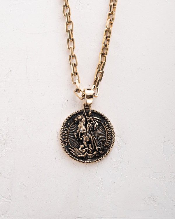 Pendant SAINT GEORGE (14k yellow gold)