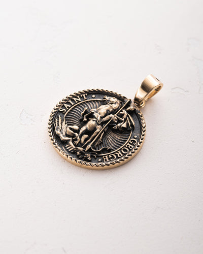 Pendant SAINT GEORGE (14k yellow gold)