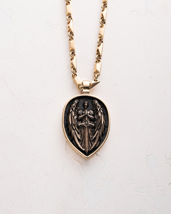 Pendant ARCHANGEL MICHAEL (14k yellow gold)