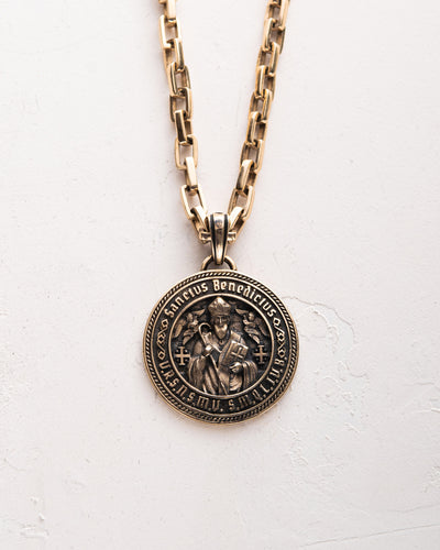 Pendant SANCTUS BENEDICTUS (14k yellow gold)
