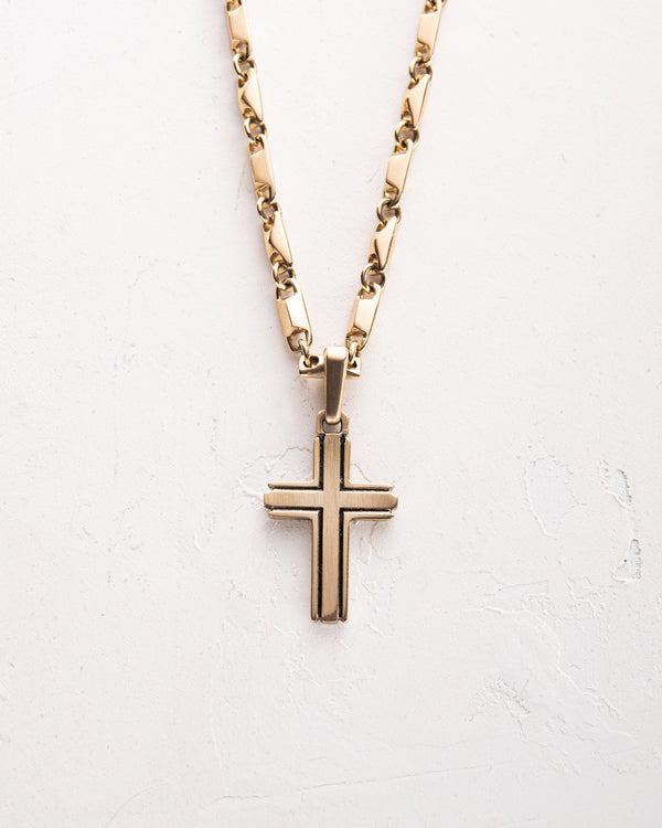 Cross SANDHED (14k yellow gold)