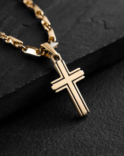 Cross SANDHED (14k yellow gold)