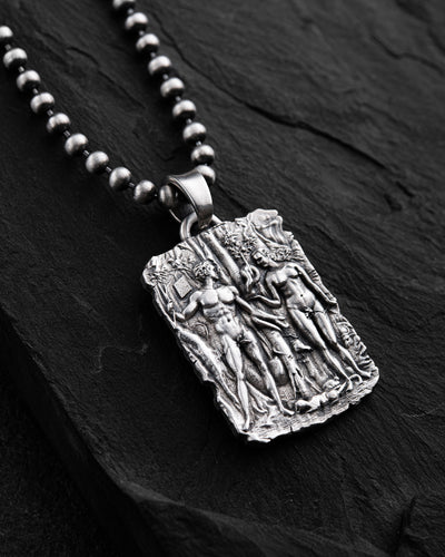 Silver pendant ADAM and EVA