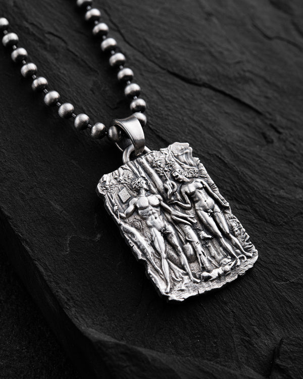 Silver pendant ADAM and EVA