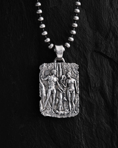 Silver pendant ADAM and EVA